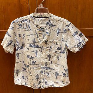Collarless button down shirt for boys size 6/7